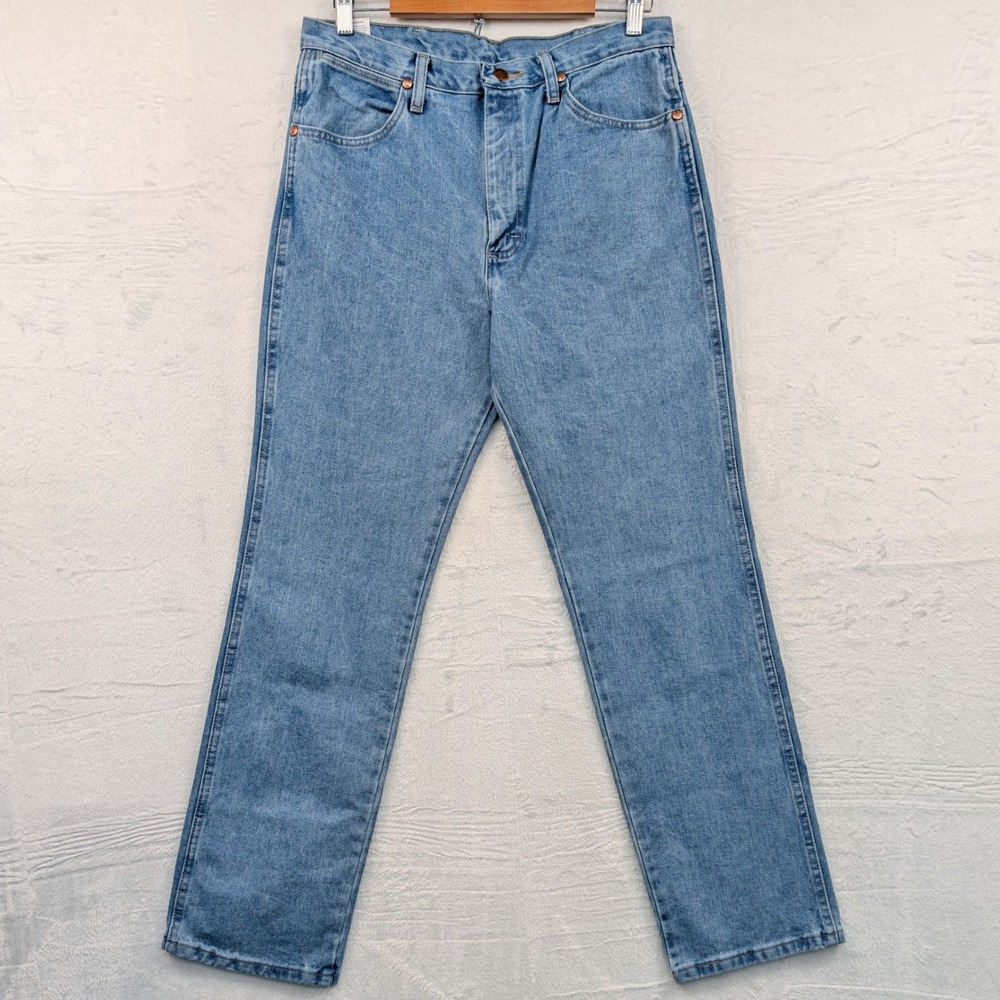 VTG NWT Wrangler Jeans Men 33x32 Blue Cowboy Cut Slim Fit High Rise Straight 90s